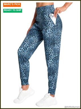 High Rise Tapered Jogger Leggings with Pockets Workout Lounge Pants